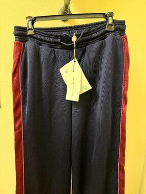 Ninety Percent Wide Leg Pants - Navy & Burgundy - Size M - NWT